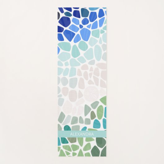 Kleurrijk Zee Glass Yoga Mat. Yogamat (Voorkant)