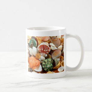 Kleurrijk zeeschelpenpatroon koffiemok