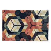 Kleurrijk Zeshoek Vierkant Geometrisch Patroon Kussensloop (Achterkant)