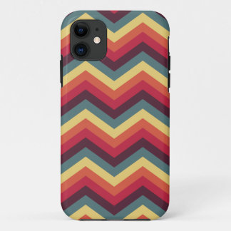 Kleurrijk zigzag chevronpatroon iPhone 11 hoesje