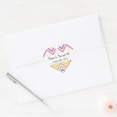kleurrijk zigzag, regenboogzigzag, Chevron, zoet 1 Hart Sticker (Envelop)