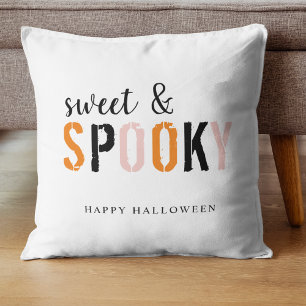 Kleurrijk zoet en woordrijk   Happy Halloween Kussen