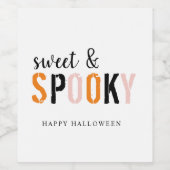Kleurrijk zoet en woordrijk | Happy Halloween Wijn Etiket (Enkel label)