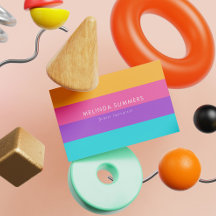 Kleurrijk Zomer Gepersonaliseerd Visitekaartje