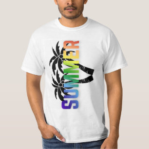 Kleurrijk zomerse vibe t-shirt verticale typogra