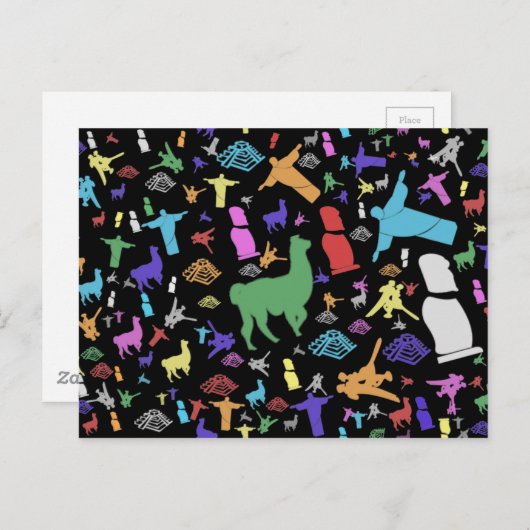 Kleurrijk Zuid-Amerika Briefkaart (Voorkant / Achterkant)