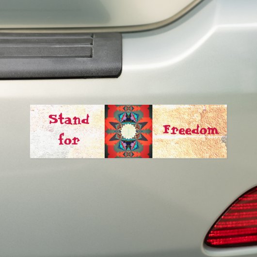 Kleurrijk Zuid-Western geometrisch patroon Bumpersticker (Op auto)