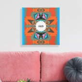 Kleurrijk Zuid-Western geometrisch patroon Canvas Afdruk (Insitu (Woonkamer))