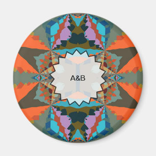 Kleurrijk Zuid-Western geometrisch patroon Magneet