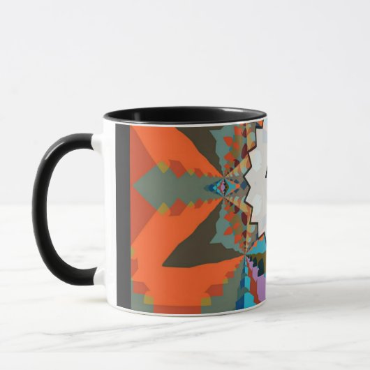 Kleurrijk Zuid-Western geometrisch patroon Mok (Links)