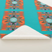 Kleurrijk Zuid-Western geometrisch patroon Sherpa Deken (3/4)