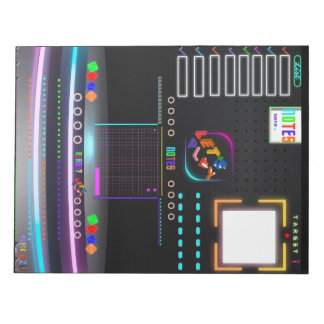 Kleurrijk Zwart Kantoor School Groot Notitieblok