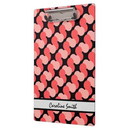 Kleurrijk (zwart) modern, gepersonaliseerd klembord (Links)