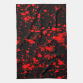 Kleurrijk zwart rood verf spatten artistieke Splas Theedoek (Verticaal)