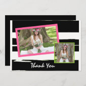 Kleurrijk zwart-wit foto Afstuderen Kaart (Voorkant / Achterkant)