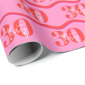 Kleurrijke 30e verjaardag cadeauverpakking cadeaupapier (Rol Hoek)