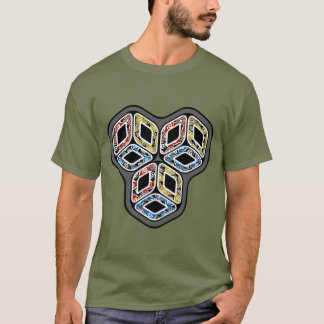 Kleurrijke 3-D kubussen T-shirt