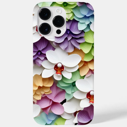  KLEURRIJKE 3-D LOOK ORCHIDEBLOEMEN Case-Mate iPhone CASE (Achterkant)