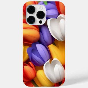 KLEURRIJKE 3-D LOOK TULP BLOEMEN Case-Mate iPhone 14 PRO MAX HOESJE