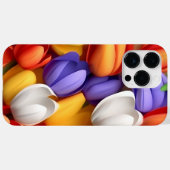 KLEURRIJKE 3-D LOOK TULP BLOEMEN Case-Mate iPhone CASE (Achterkant (horizontaal))