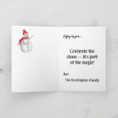 ** Kleurrijke 3 grillige kerstmeisje cadeau AP97 Bedankkaart (Binnen)