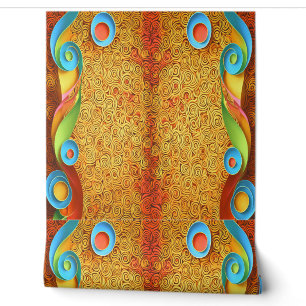 Kleurrijke 3D Digitale Peel en Stick Wallpaper Behang