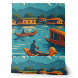 Kleurrijke 3D digitale schil en stick wallpaper – Behang