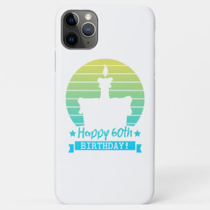 kleurrijke 60ste verjaardag Cake iPhone 11 Pro Max Hoesje