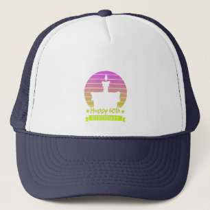  kleurrijke 60ste verjaardag Cake Trucker Pet