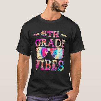 Kleurrijke 6e graad Vibes leraar eerste dag van de T-shirt