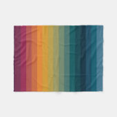 Kleurrijke 70s Retro Stripes Fleece Deken (Voorkant (Horizontaal))