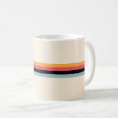 Kleurrijke 70s Retro Stripes Koffiemok (Voorkant rechts)