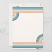 kleurrijke 70's Theme Retro Wedding Kaart (Achterkant)