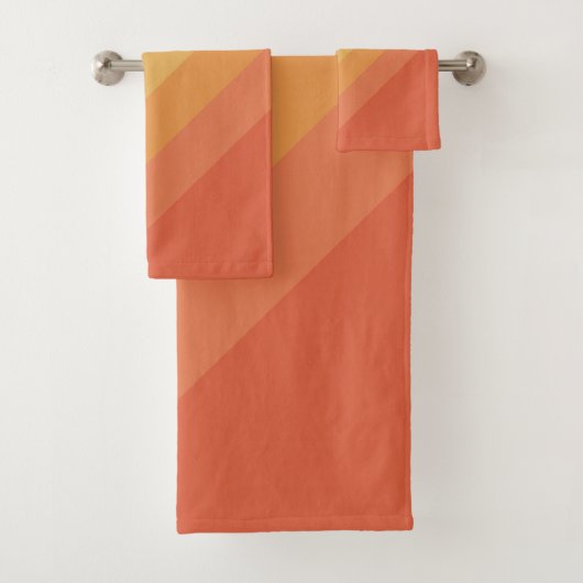 Kleurrijke 80s Retro Stripes Bad Handdoek (Insitu)