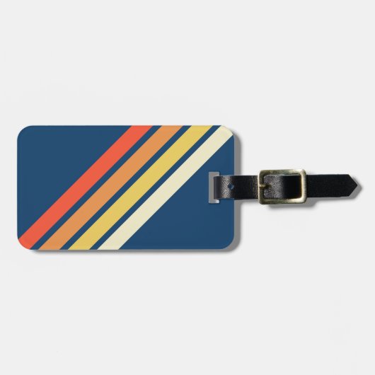 Kleurrijke 80s Retro Stripes Bagagelabel (Voorkant horizontaal)