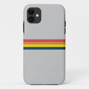 Kleurrijke 80s Retro Stripes iPhone 11 Hoesje