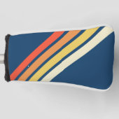 Kleurrijke 80s Retro Stripes Golfheadcover (Voorkant)