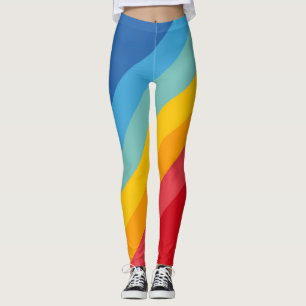 Kleurrijke 80s Retro Stripes Leggings