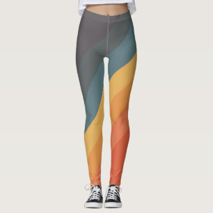 Kleurrijke 80s Retro Stripes Leggings