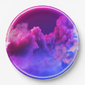 Kleurrijke 9"Ronde Document Borden op te helderen Papieren Bordje (Voorkant)