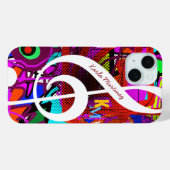 Kleurrijke & aangepaste clave muzieknoot Case-Mate iPhone case (Achterkant (horizontaal))