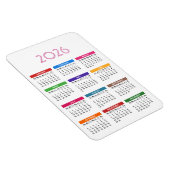Kleurrijke aangepaste kalender 2021 magneet (Rechterzijde)