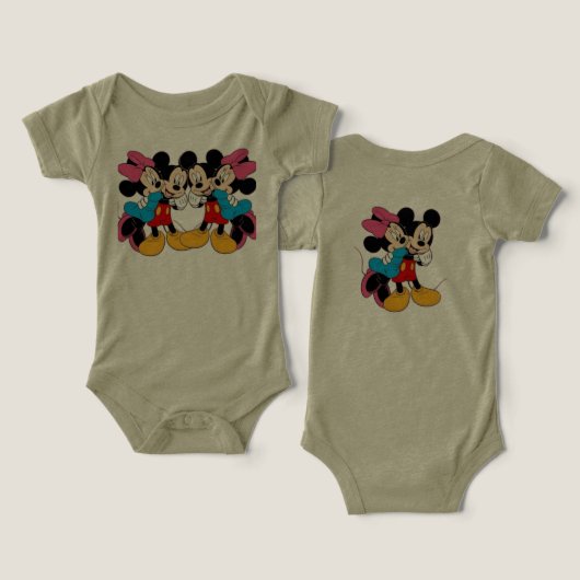 Kleurrijke aap ontwerp baby T-shirt (Ontwerp Voorkant & Achterkant)