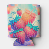 Kleurrijke aardbei blikjeskoeler (Achterkant)