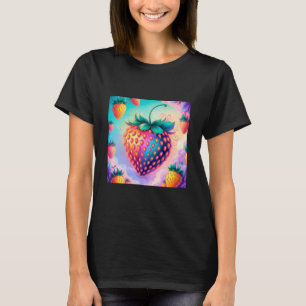 Kleurrijke aardbei t-shirt