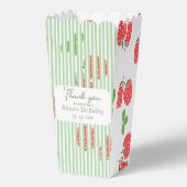 Kleurrijke aardbeien en groene strepen Verjaardag Bedankdoosjes (Voorkant)