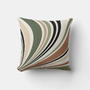 Kleurrijke aarde kleuren retro vibes kussen