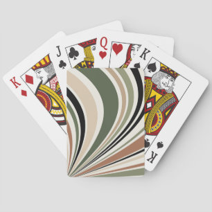 Kleurrijke aarde kleuren retro vibes pokerkaarten