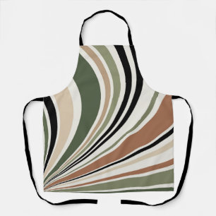 Kleurrijke aarde kleuren retro vibes schort