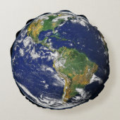 Kleurrijke aarde Onze wereld Rond Kussen (Achterkant)